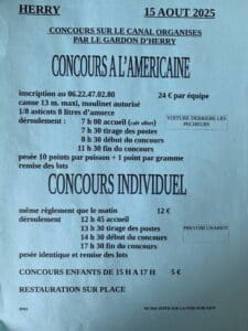 Concours de pêche à Herry