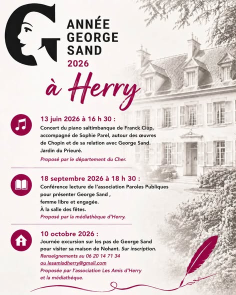 Année George Sand 2026 à Herry
